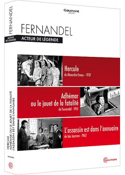 Fernandel - Acteur de légende : Hercule + Adhémar ou le jouet de la fatalité + L'assassin est dans l'annuaire